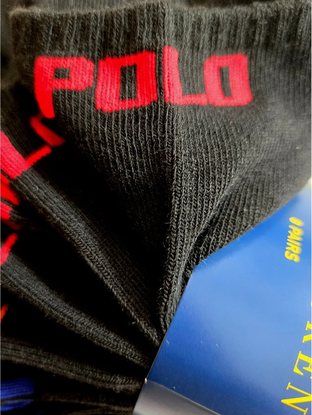 Polo Ralph Lauren Mens Quarter Crew Socks Black Multicolored 6 Pack NWT